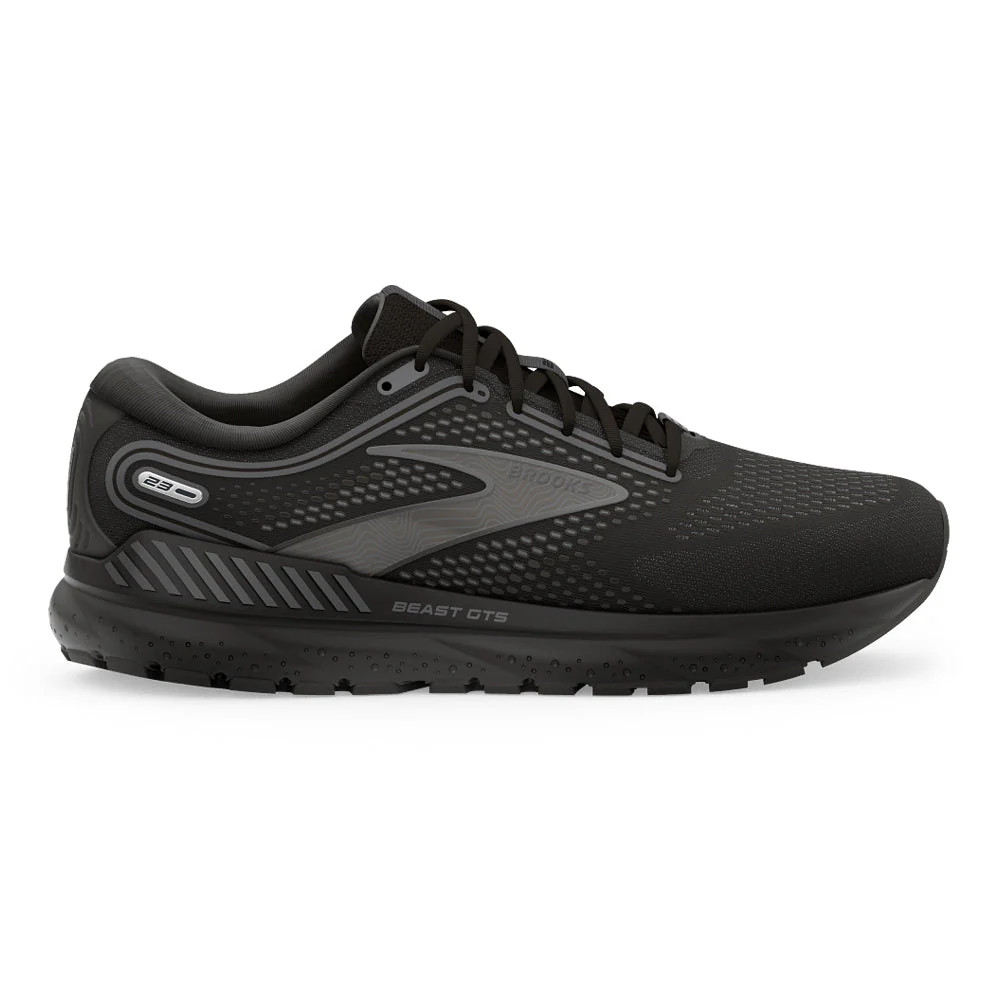 Men's Brooks Beast GTS 23, Black/Gunmetal, 12.5 4E Extra Wide