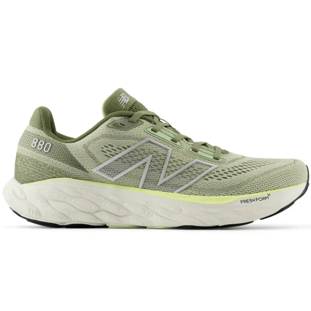 Men's New Balance Fresh Foam X 880v14, Olivine/Silver Metallic/Limelight, 7.5 D Medium