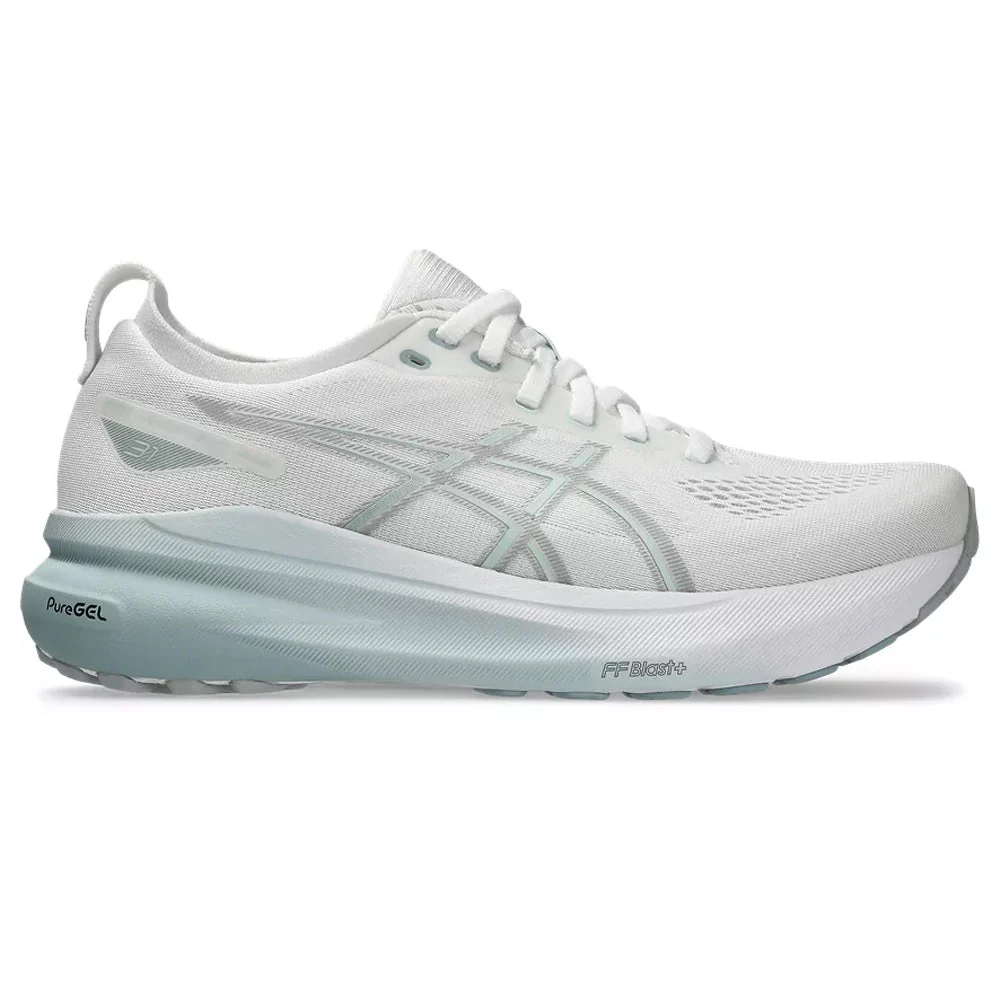 Women's Asics Gel-Kayano 31, White/Dolphin Grey, 11 B Medium