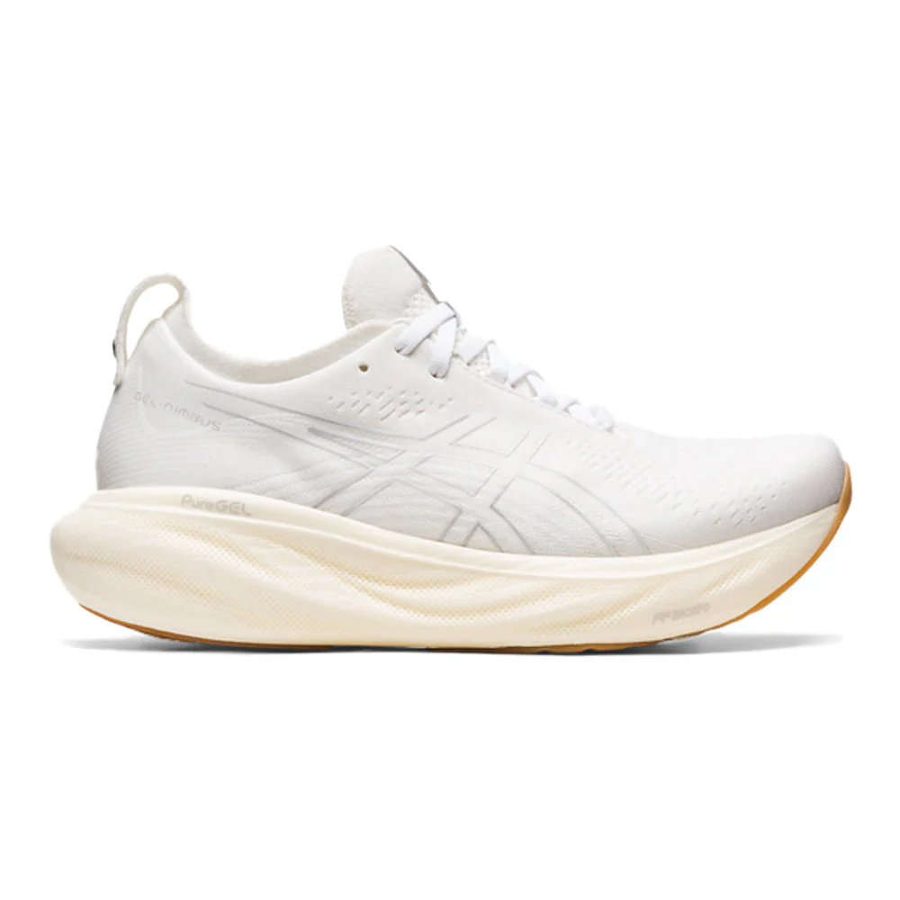 Women's Asics Gel-Nimbus 25, White/White, 9.5 B Medium