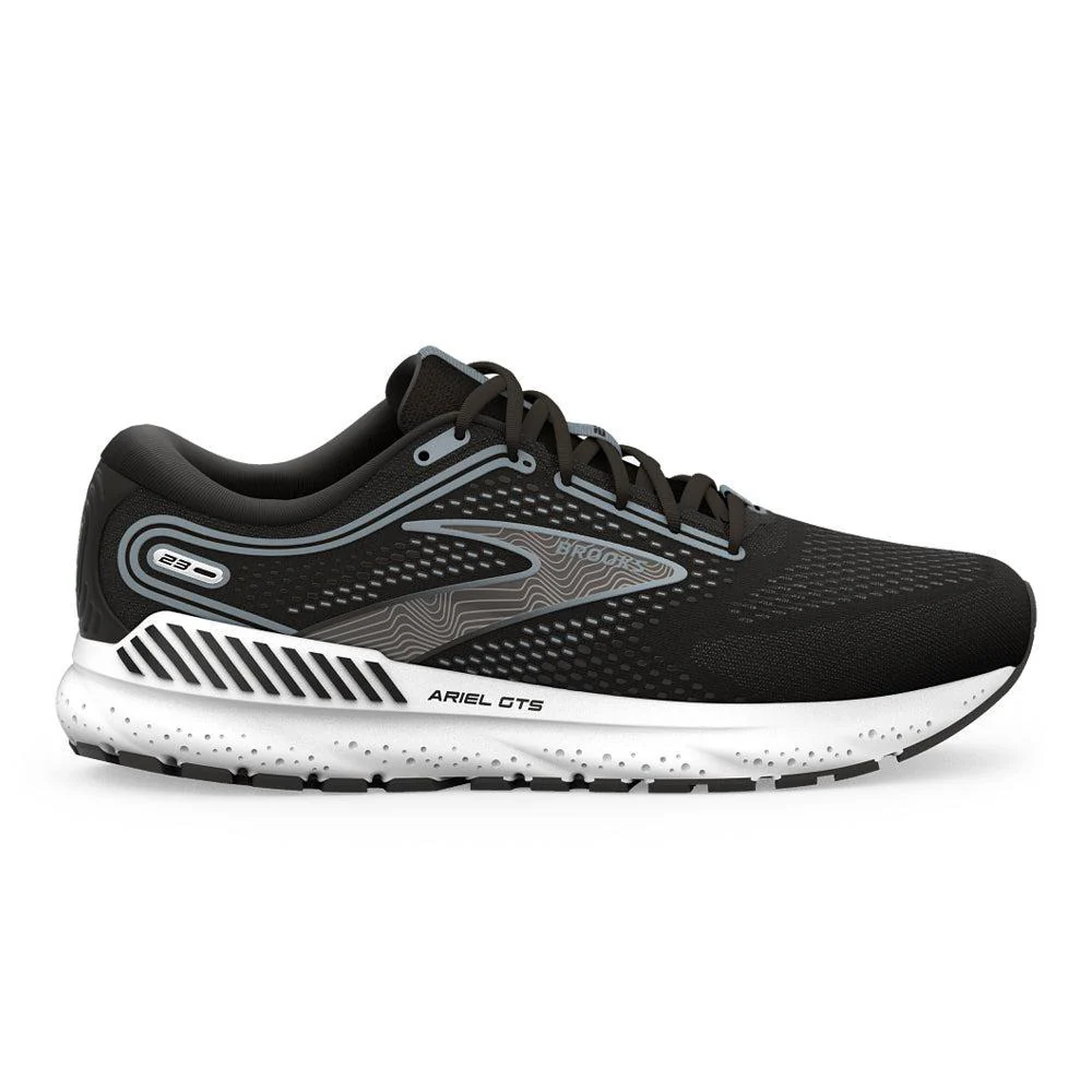 Women's Brooks Ariel GTS 23, Black/Grey/White, 13 2E Extra Wide