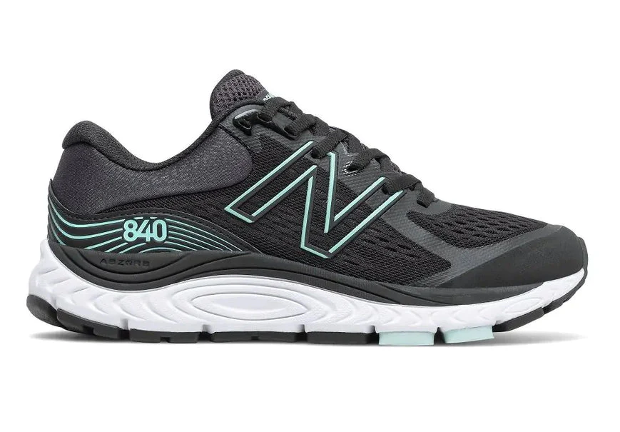 Women's New Balance Fresh Foam 840v5, Black/Storm Blue, 5.5 D Wide